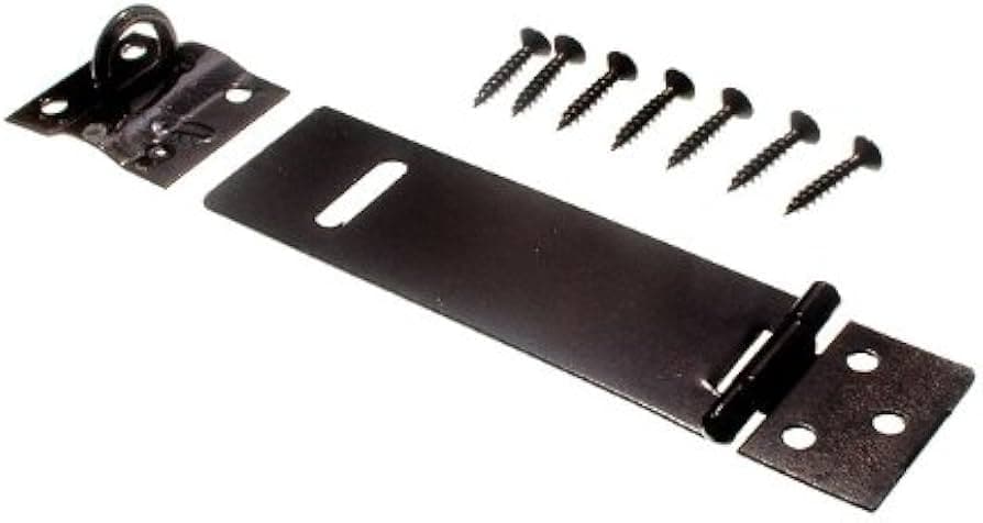 Star Pack HASP & STAPLE (SAFETY) BLACK JAPANNED 100mm(72375)