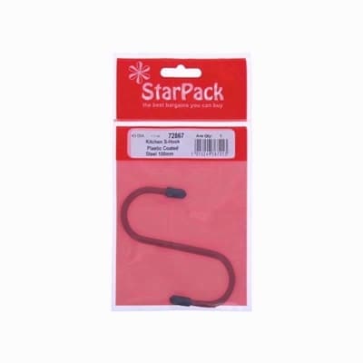 Star Pack KITCHEN S-HOOK PLASTIC COATED STEEL 100mm(72867)