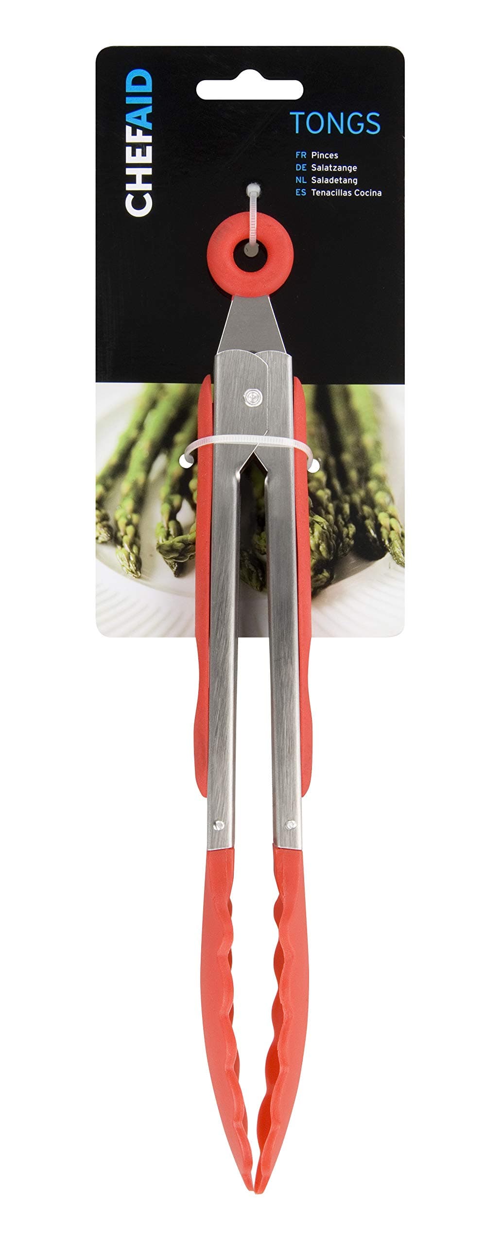 Chef Aid Food Tongs Red Blue Green Asst
