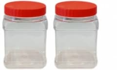 Pet Jar 1000ml Pack of 2 Square