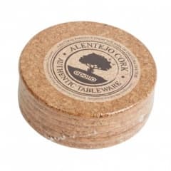 Apollo Cork Coaster Set 6 Round 10cm