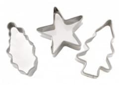 MINI CHRISTMAS CUTTER PIE TOPPER SET OF 3