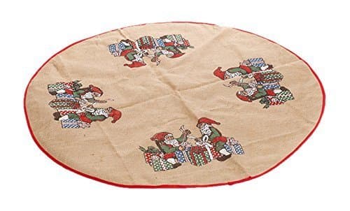BENROSS 39" Festive Print Jute Tree Skirt