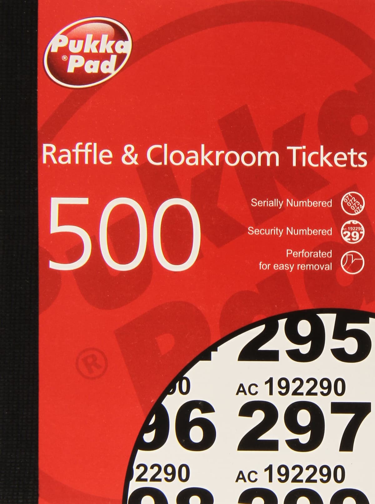 Pukka-Pads Cloakroom Tickets 1-500 (RAF500) -