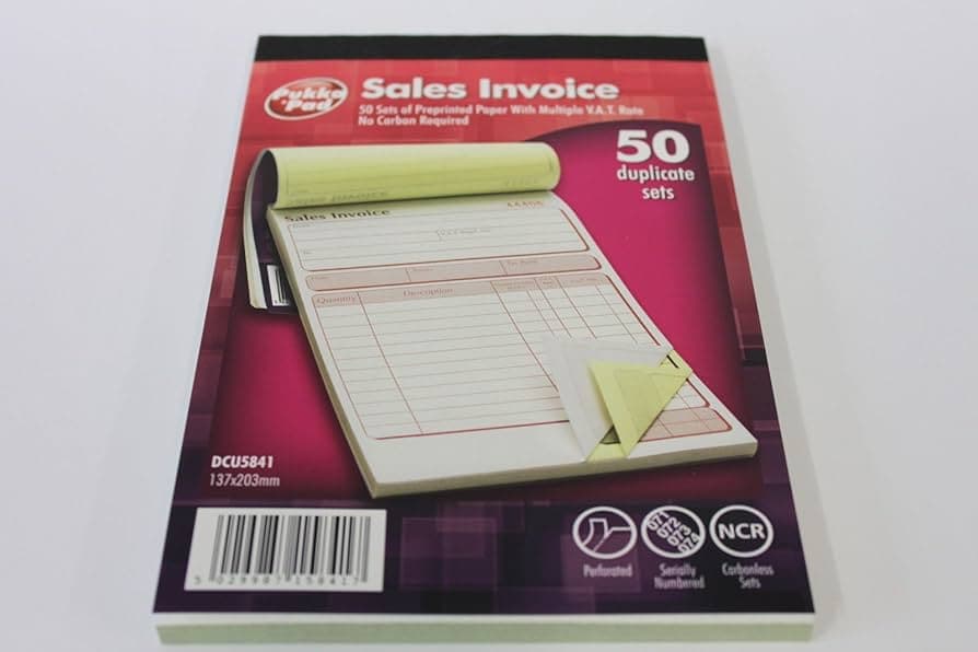 Pukka-Pads Sales Invoice Duplicate Book NCR (DCU5841) - SINGLE PRICE