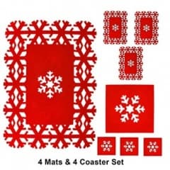 Christmas Placemat & Coaster 6pc set
