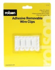 Rolson 4pcs Removable Adhesive Wire Clips 61345