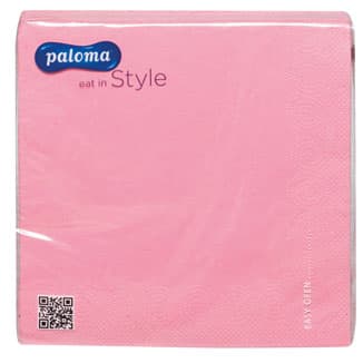 Paloma coral pink 3 Ply 33 x 33cm Napkins 20's