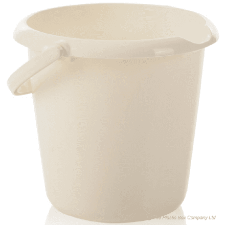 Whitefurze Budget Bucket 10 Litre Cream