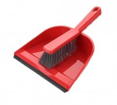 Elliotts Dustpan & Brush Set Red Soft