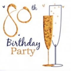 SE 80th Party Invitation Foil