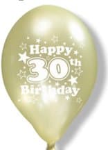SE Age 30 Lux Printed Satin Balloon