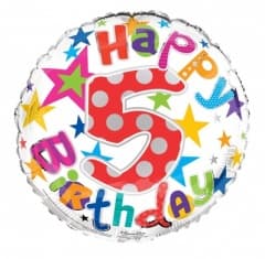 SE Age 5 Unisex Foil Balloons