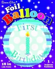 SE 1st Birthday Boy Foil Balloons