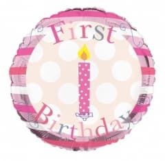 SE 1st Birthday Girl Foil Balloons