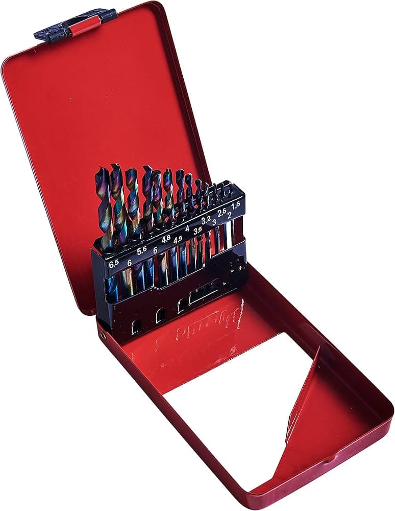 Am-tech 13pc HIGH SPEED STEEL TITANIUM DRILL BIT SET F1122