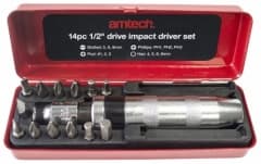 Am-tech 14pc 1/2" DRIVE IMPACT DRIVER SET L2130