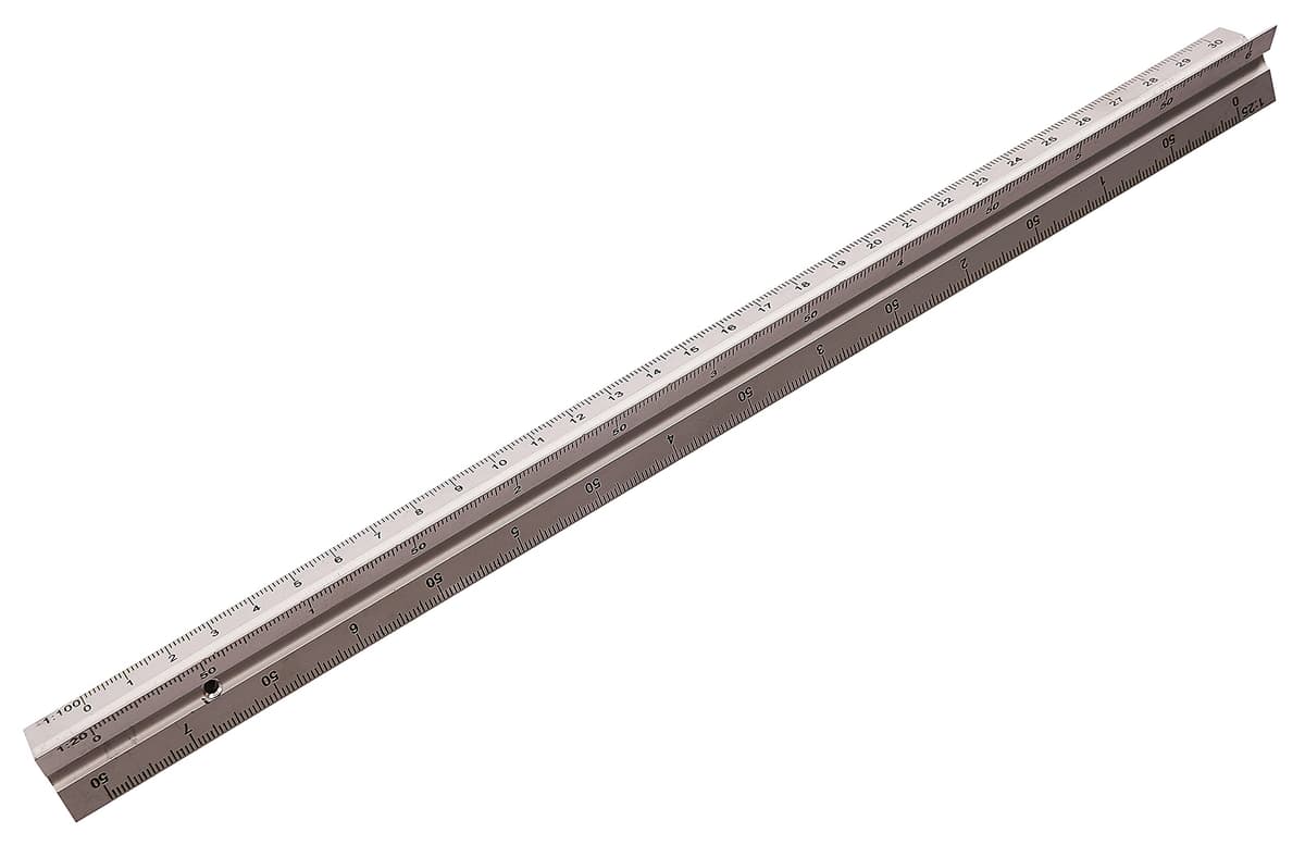 Am-tech 12" ALUMINIUM SCALE RULER P4985