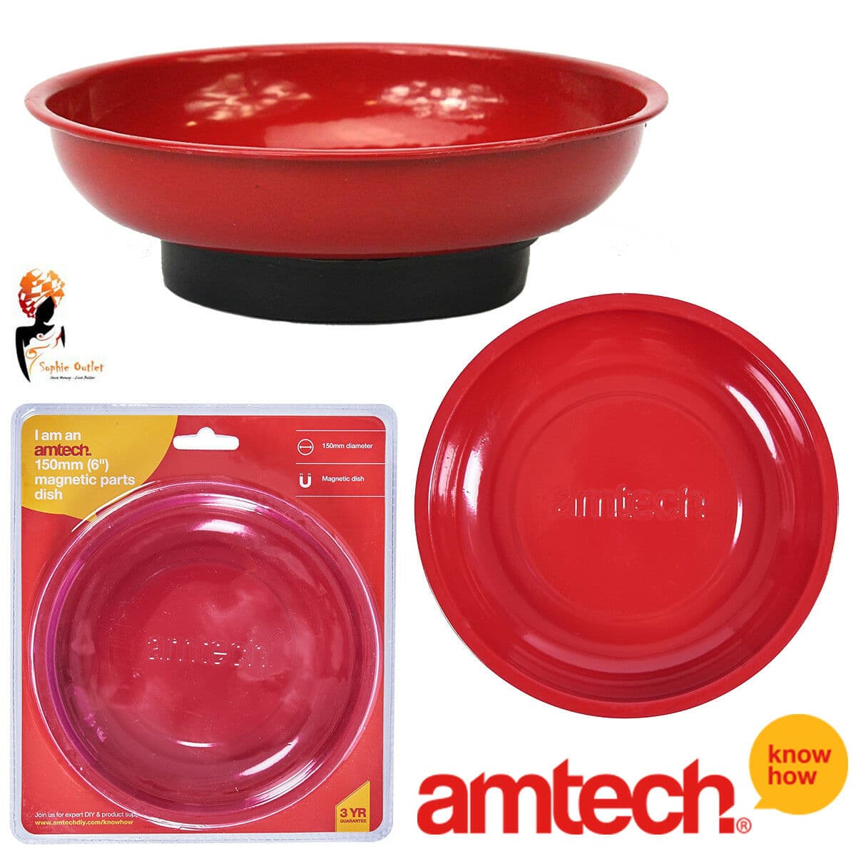 Am-tech 6" MAGNETIC TRAY S5305