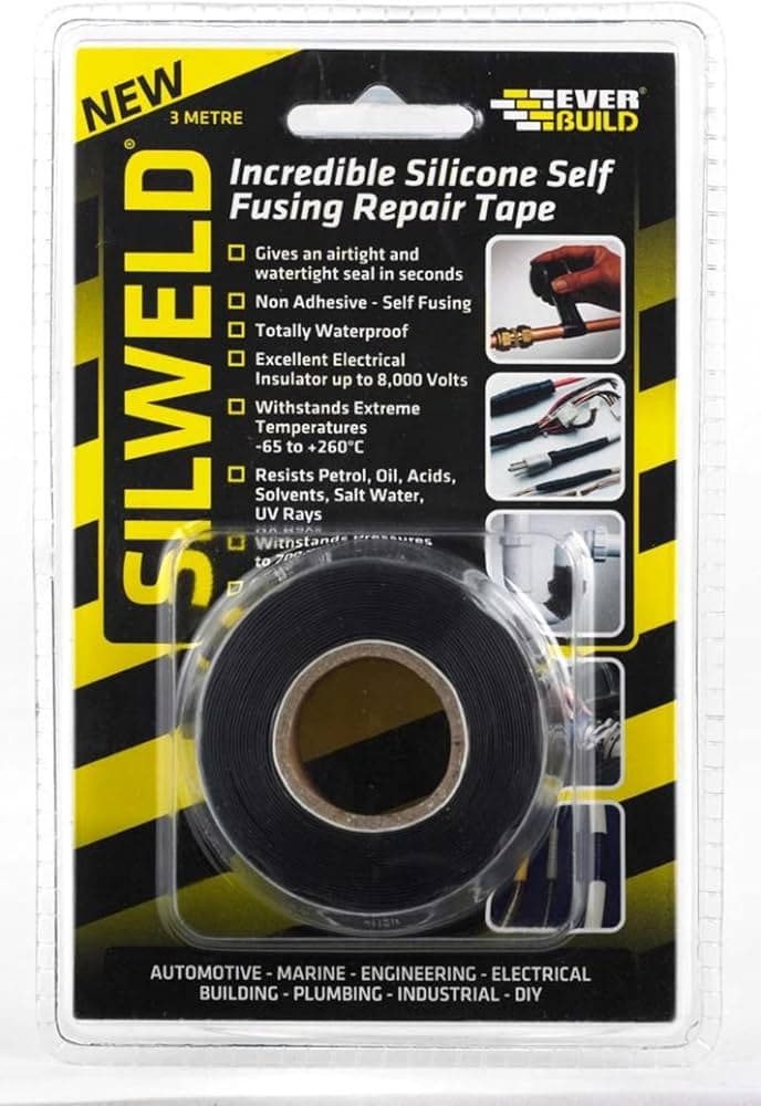 Everbuild Silweld Black Silicone 3m Self Fusing Tape