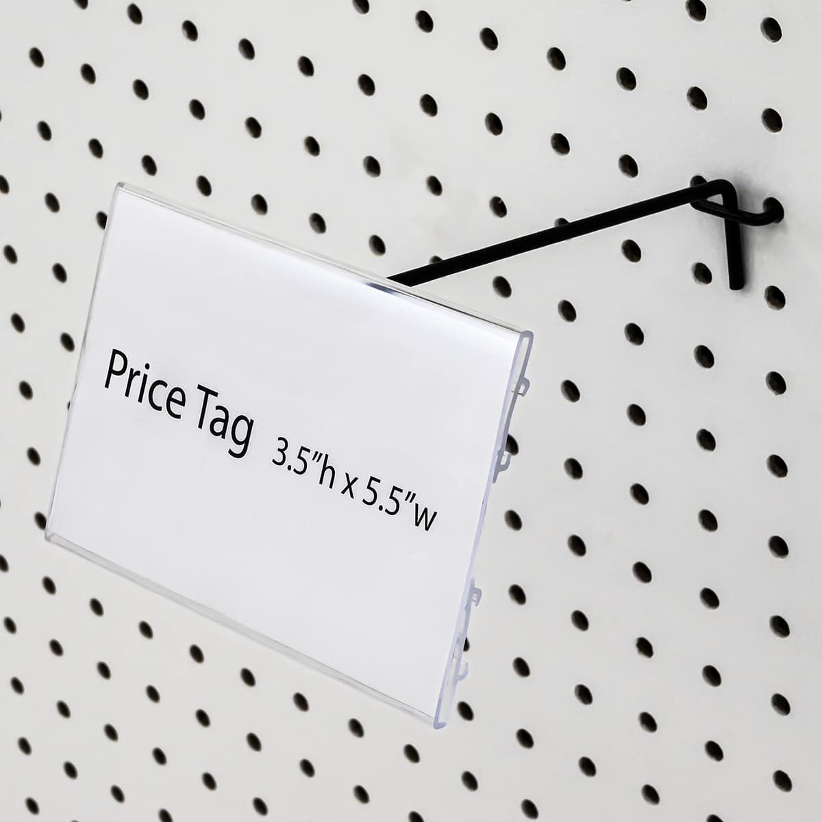 BH Price Tag White Plastic For Pegboard Hooks Pack Of 100