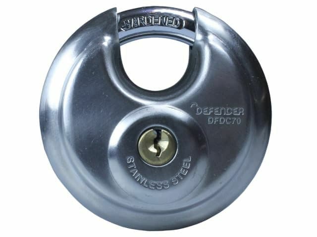 Squire 70mm Discus Padlock Twin Pack Branded Defender