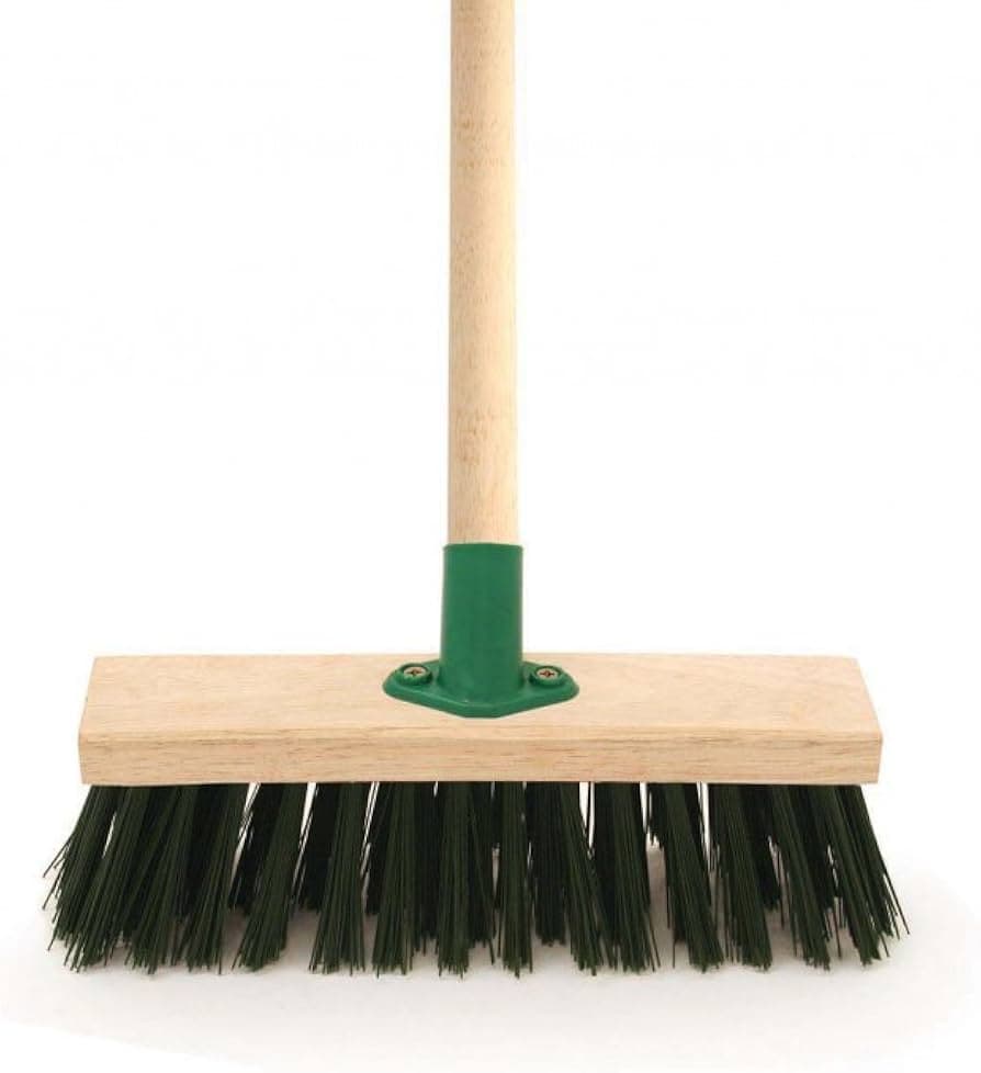 Charles Bentley 11" Broom, Varn.stk, Green Pvc Fill