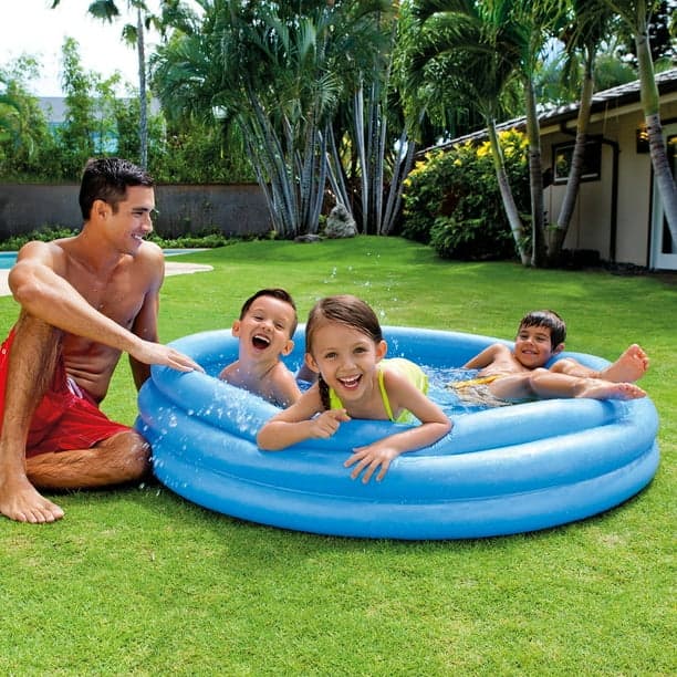 Kandy Toys Intex 3 Ring Crystal Blue Pool 58" X 13"