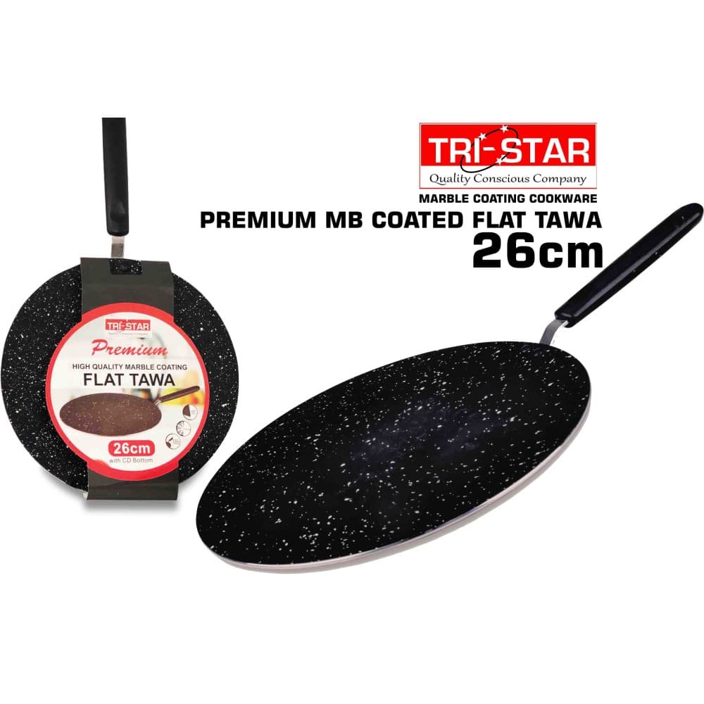 Premium Marble Coating Flat Tawa 26cm