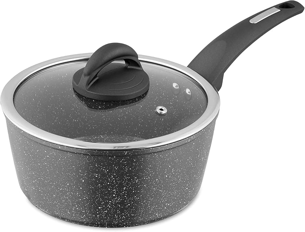 Tower T81218 Cerastone 20cm Saucepan Easy Clean Non Stick In Graphite T81218