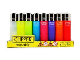Clipper Fluorescent Assorted Colours 48 Lighters