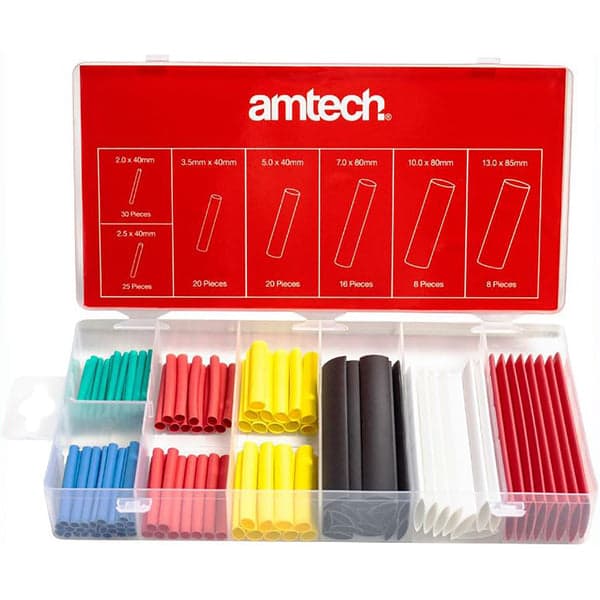 Am-tech 127pc COLOUR SHRINK WRAP ASSORTMENT S6203
