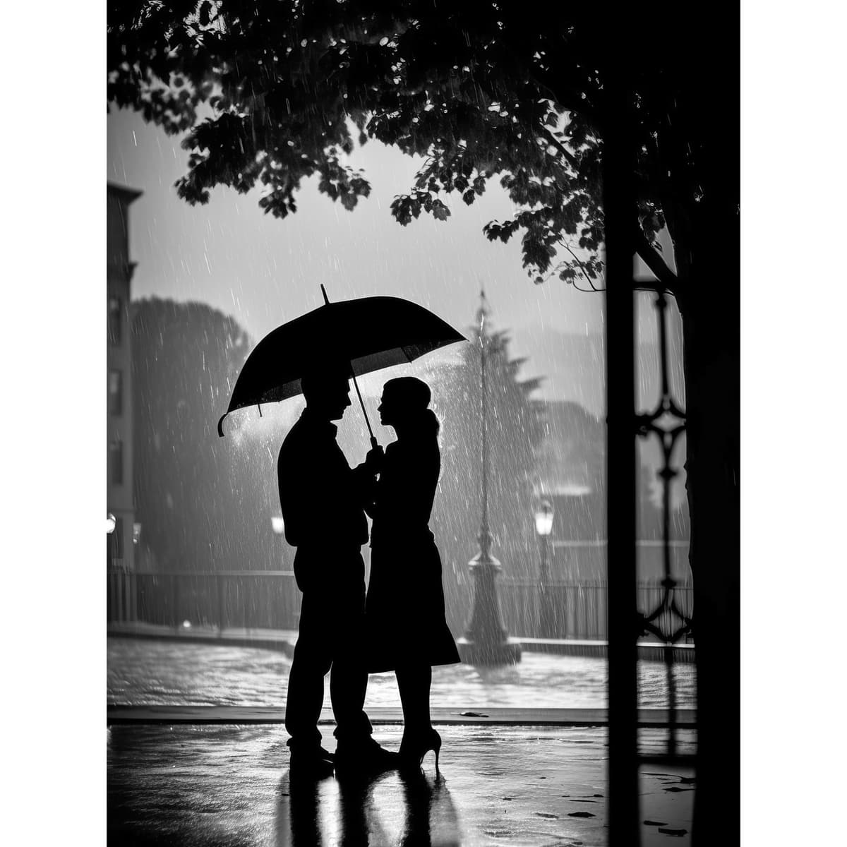 Black and White prints umbrella