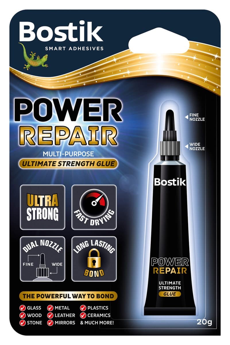 BOSTIK POWER REPAIR ULTIMATE STRENGTH MS POLYMER GLUE Clear 20g
