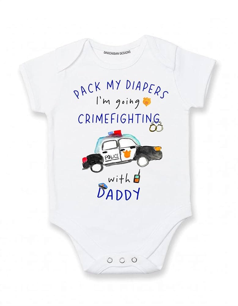 Policeman Baby Bodysuit 12-18 months