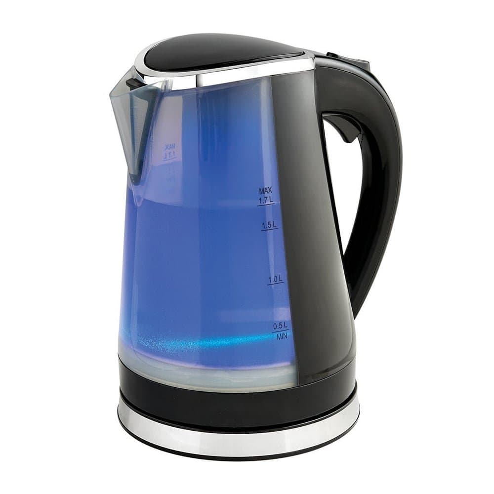 BENROSS Quest Cordless Dual LED Illuminated Kettle, 1.7 Litre, 2200 W, Black