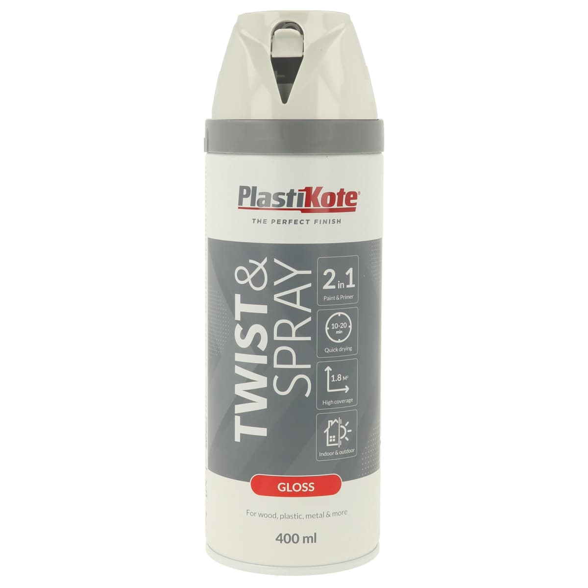 Plasti-kote 400ml Premium Spray Paint Gloss - White