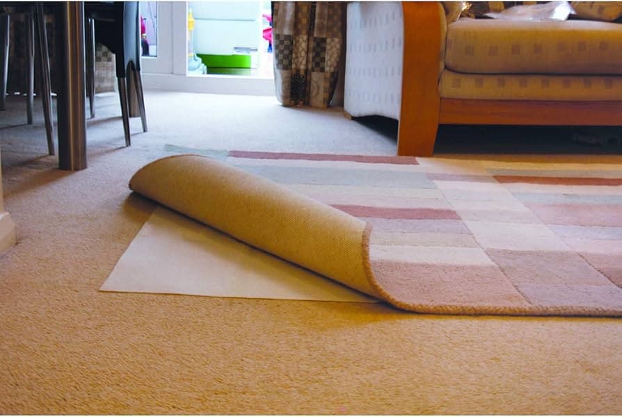 JVL Rug Safe Carpet Gripper, Cotton, Beige, 120 x 180 cm