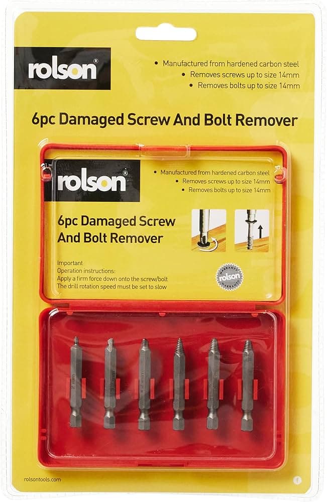 Rolson 6 Pcs Damaged Screw Remover (28997)