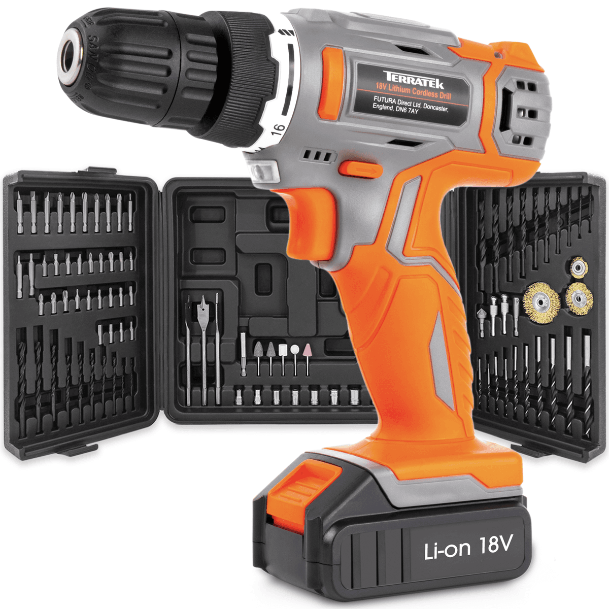 Terratek Cordless Screwdriver & Tool Kit Set