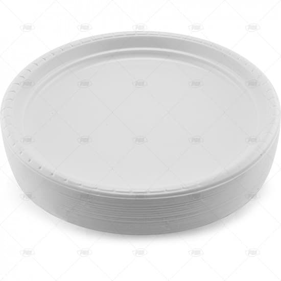 Plates Plastic White 26cm 50pc