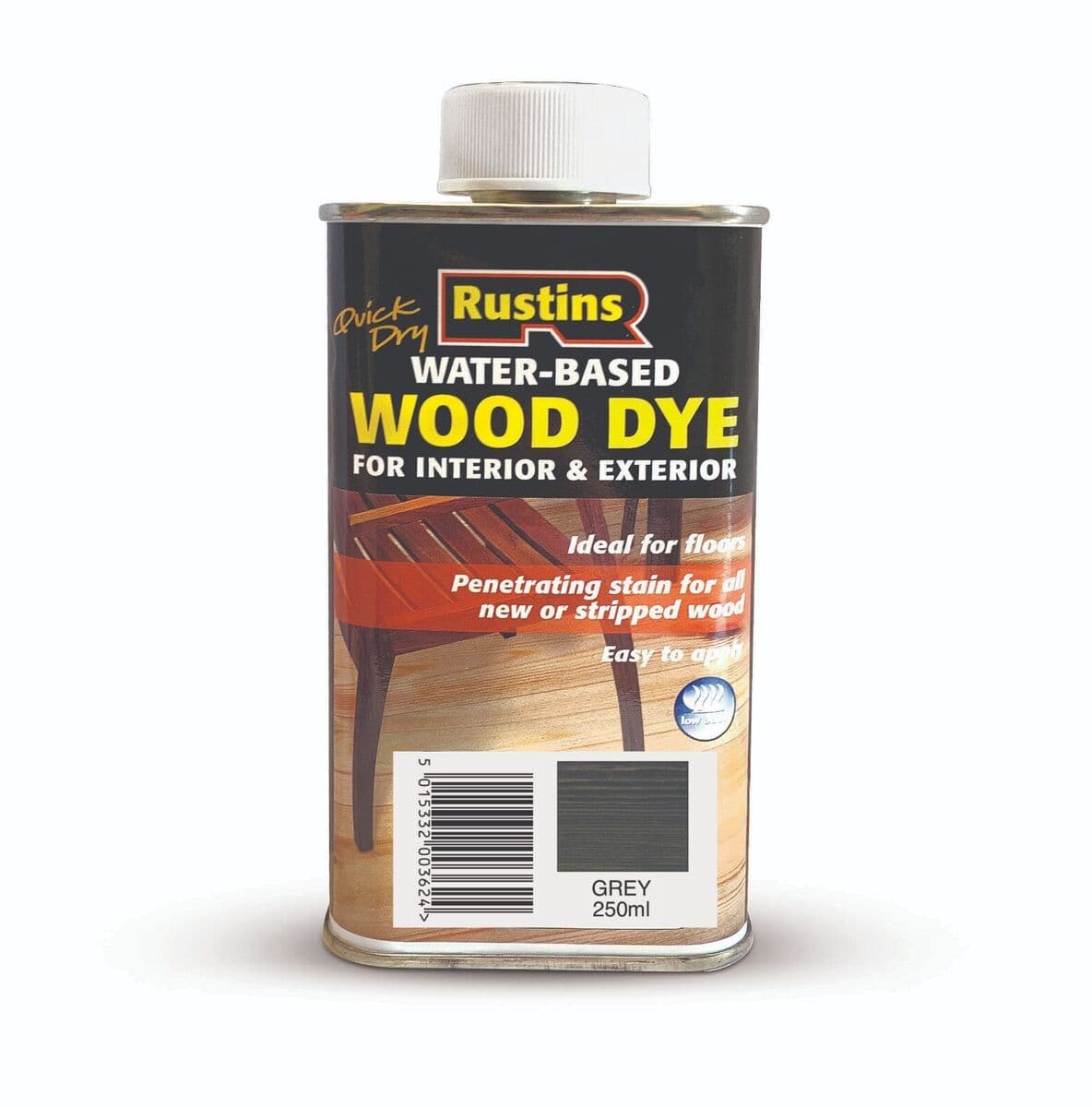 Rustin Quick Drying Wood Dye Grey 250ml