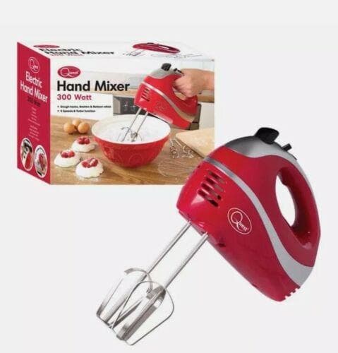 QUEST Professional Hand Mixer - RED/SILVER 300W