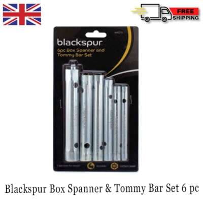 Blackspur 6pc Box Spanner And Tommy Bar Set
