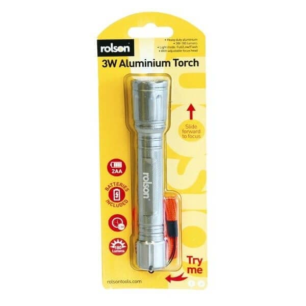 Rolson 2aa Aluminium Torch