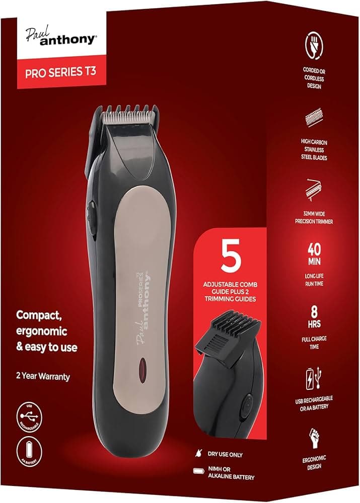 LLOYTRON Paul Anthony Pro Series T3 Beard And Neckline Trimmer