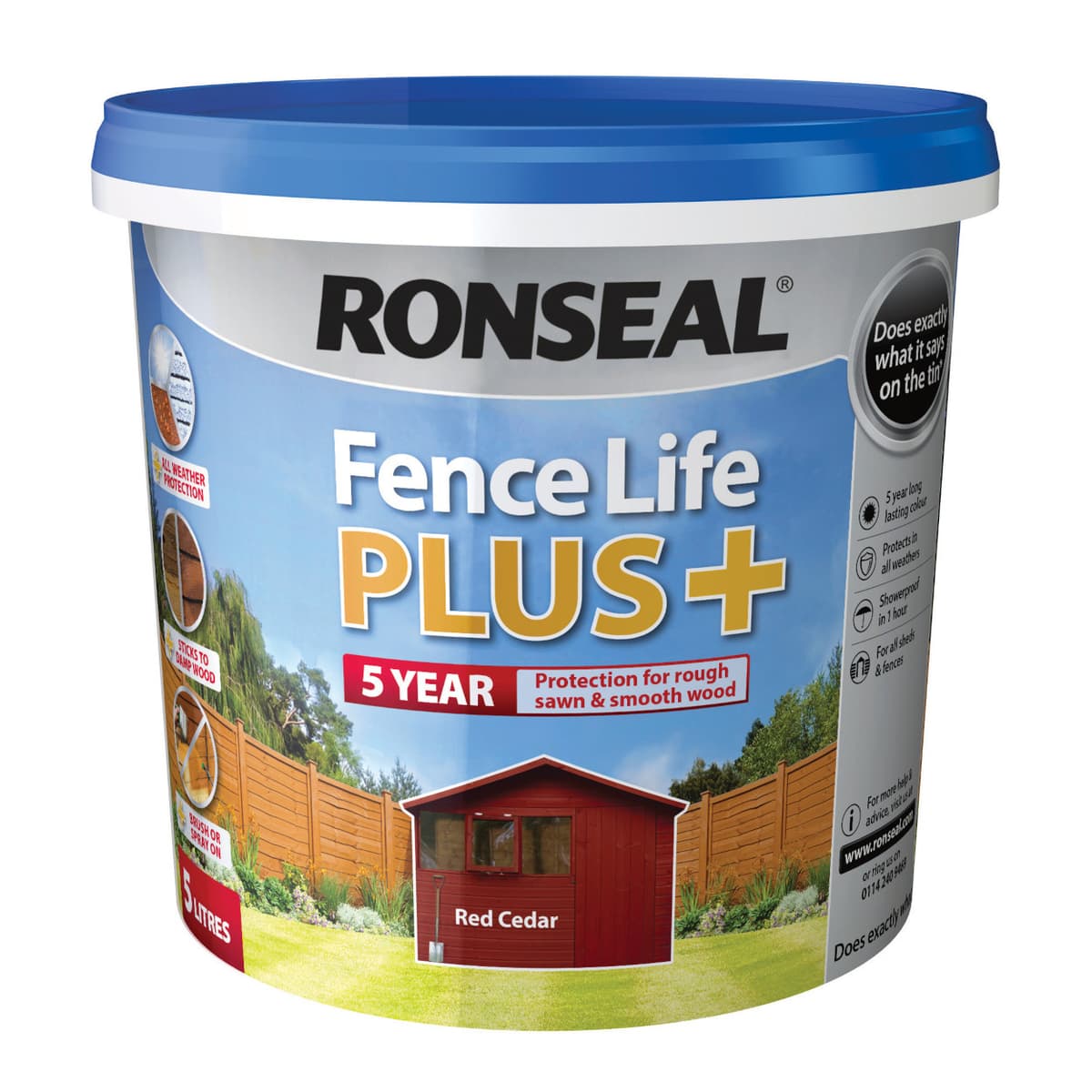 Ronseal Fence Life Plus+ Red Cedar 5L