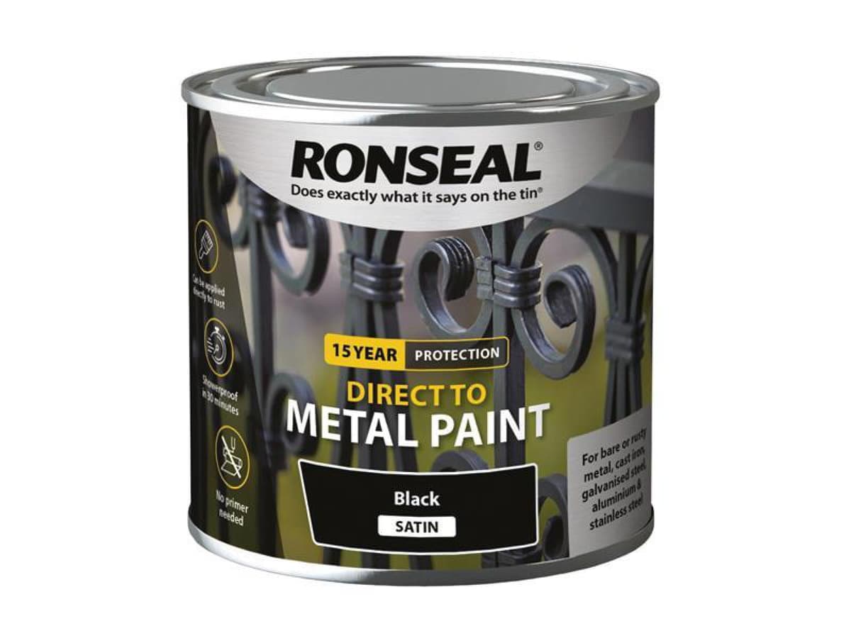 Ronseal direct to metal black satin 250ml