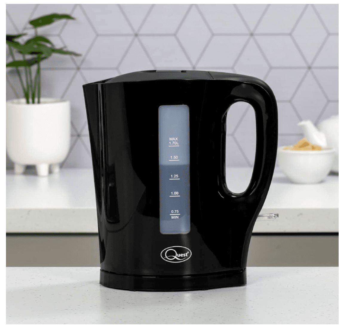 QUEST 1.7L Jug Kettle - Black 2200W