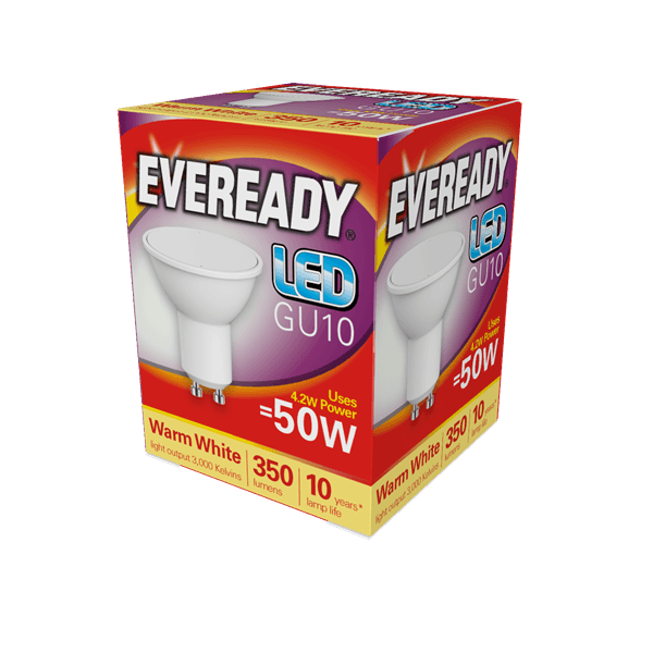 EVEREADY LED GU10 345LM WARM WHITE